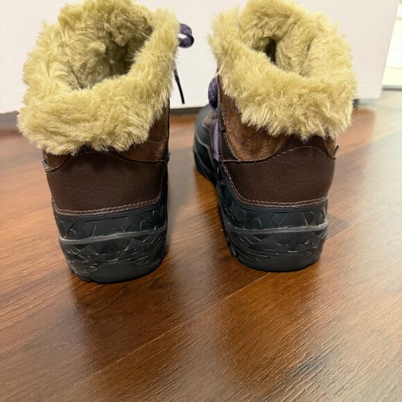 Merrell Fluorecein 6 Fur Lined Winter Snow Boots Chocolate Brown Hiking Sz 8 - Picture 4 of 8